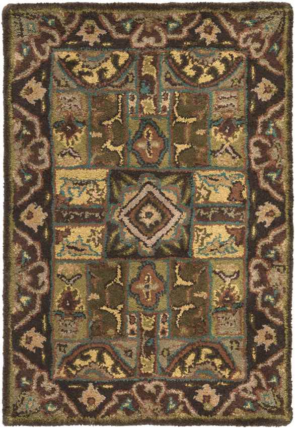 Legal Traditional Olive Area Rug