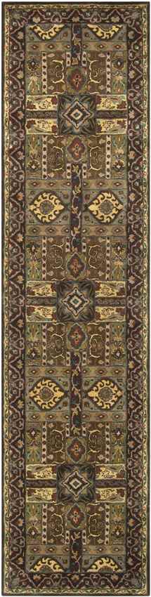 Legal Traditional Olive Area Rug