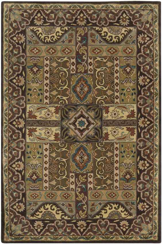 Legal Traditional Olive Area Rug