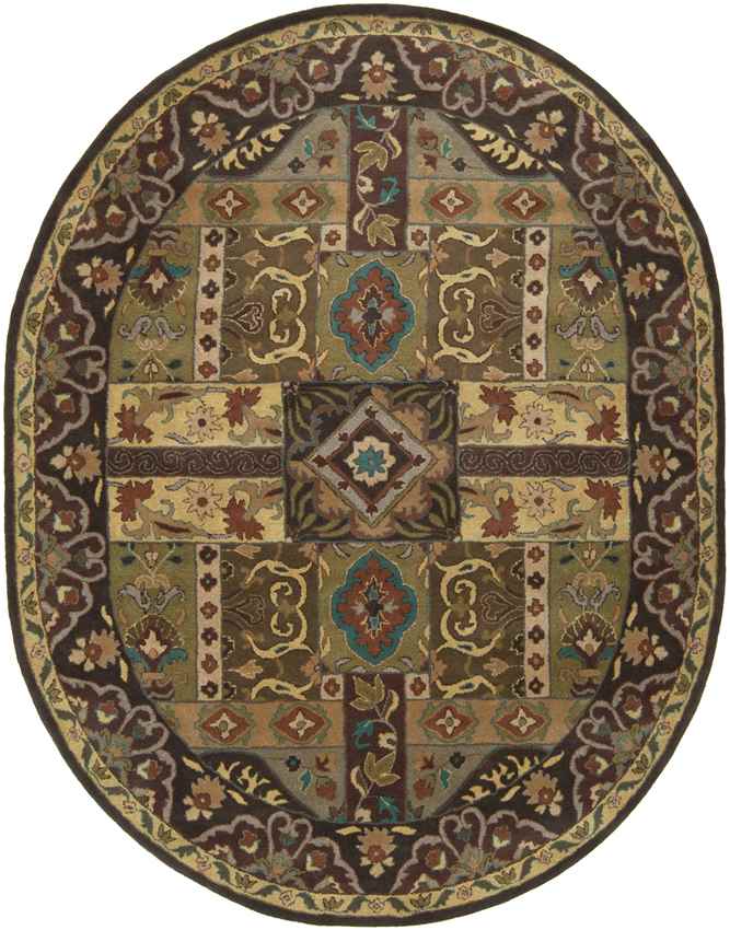 Legal Traditional Olive Area Rug