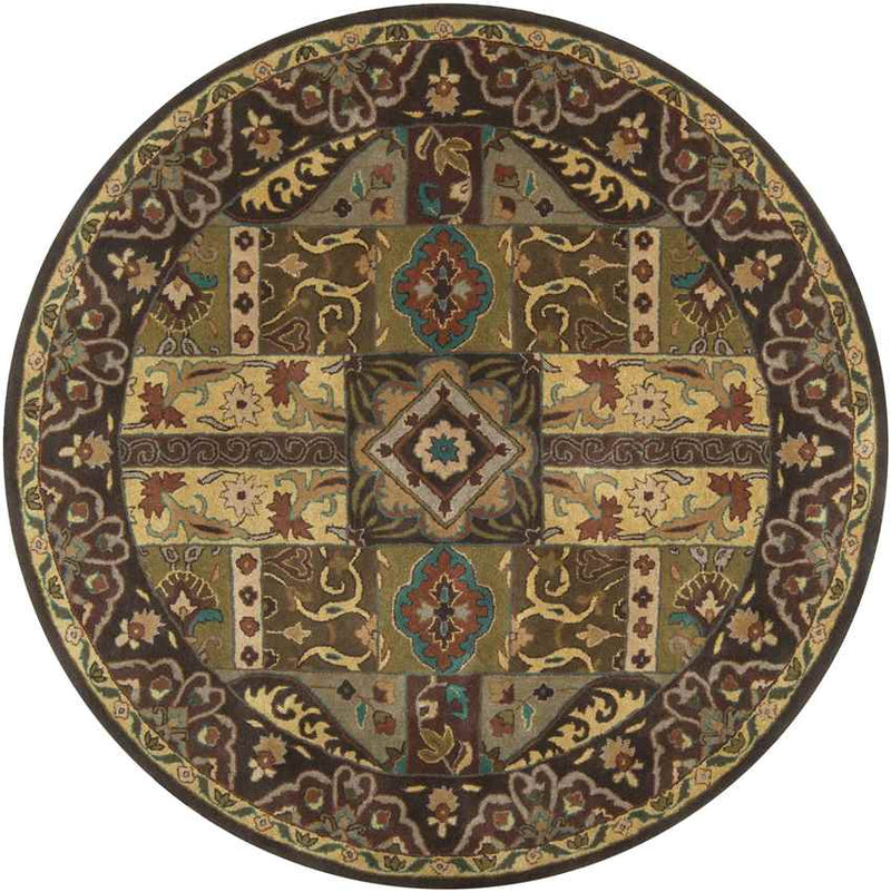 Legal Traditional Olive Area Rug