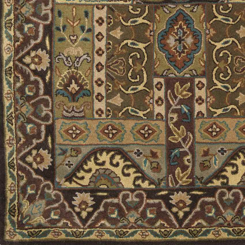 Legal Traditional Olive Area Rug