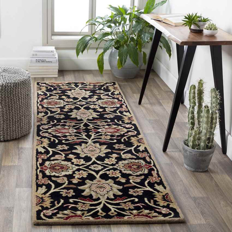 Eckville Traditional Black Area Rug