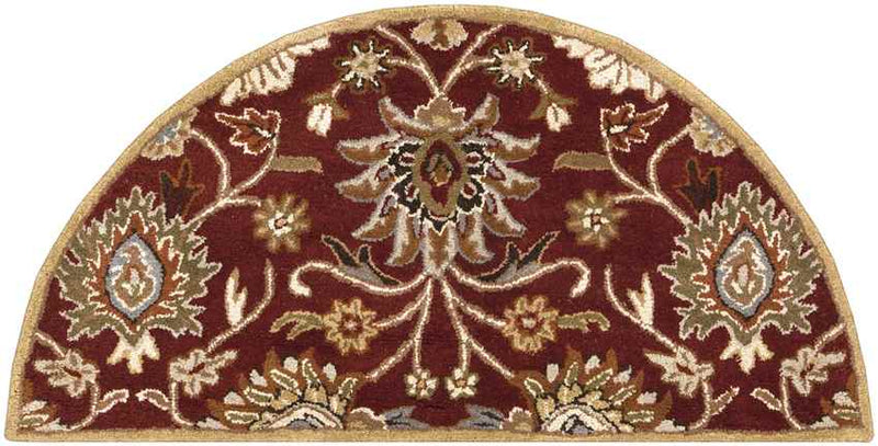 Eckville Traditional Burgundy Area Rug