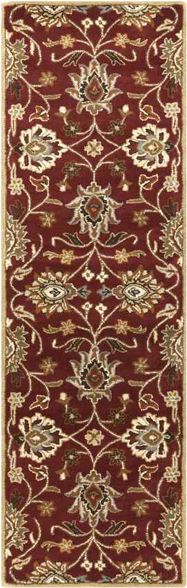 Eckville Traditional Burgundy Area Rug