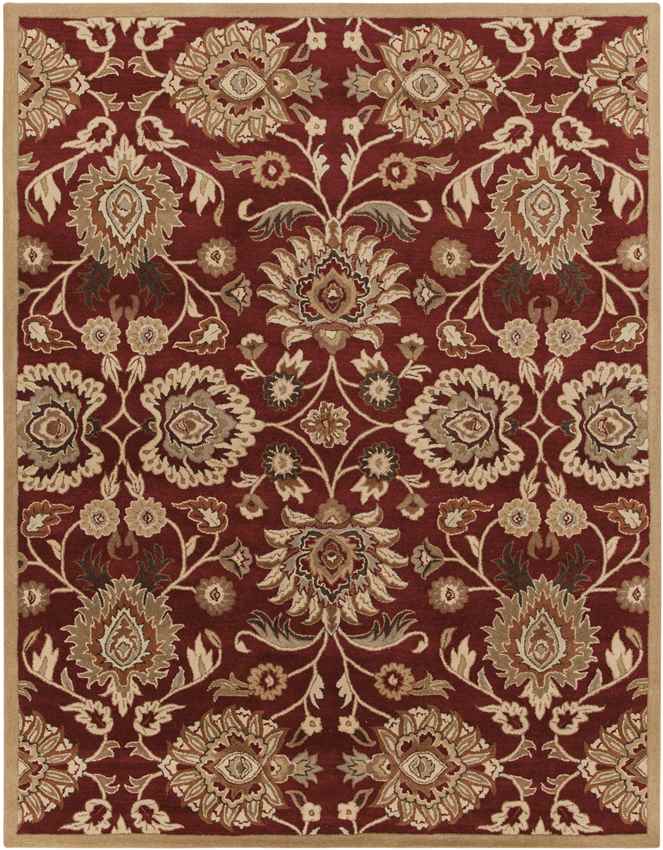 Eckville Traditional Burgundy Area Rug