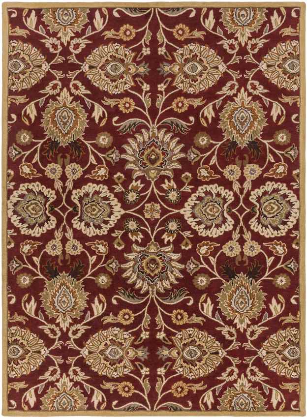 Eckville Traditional Burgundy Area Rug