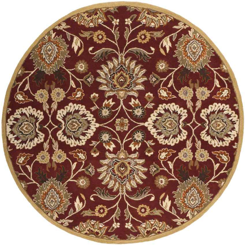 Eckville Traditional Burgundy Area Rug