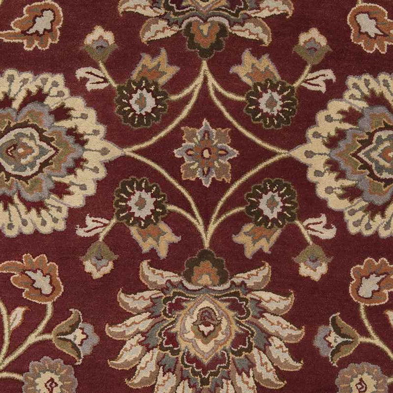 Eckville Traditional Burgundy Area Rug