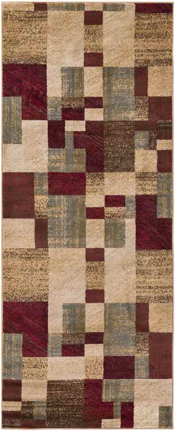 Redcliff Modern Dark Red Area Rug