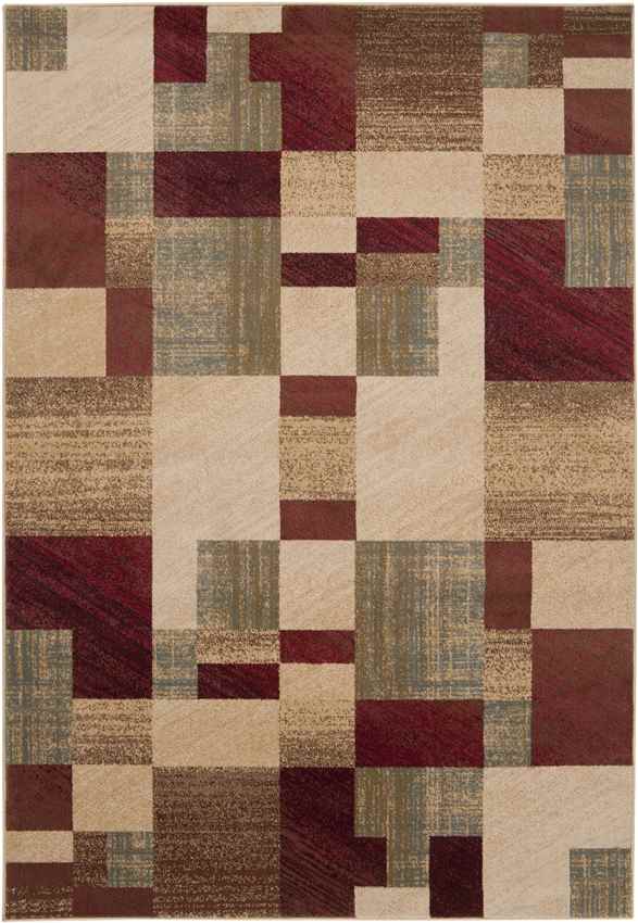 Redcliff Modern Dark Red Area Rug