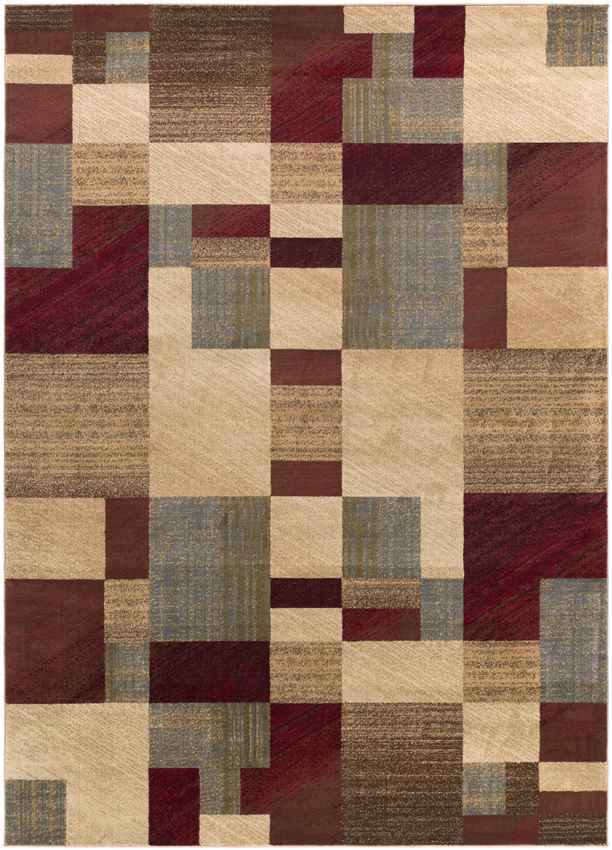 Redcliff Modern Dark Red Area Rug