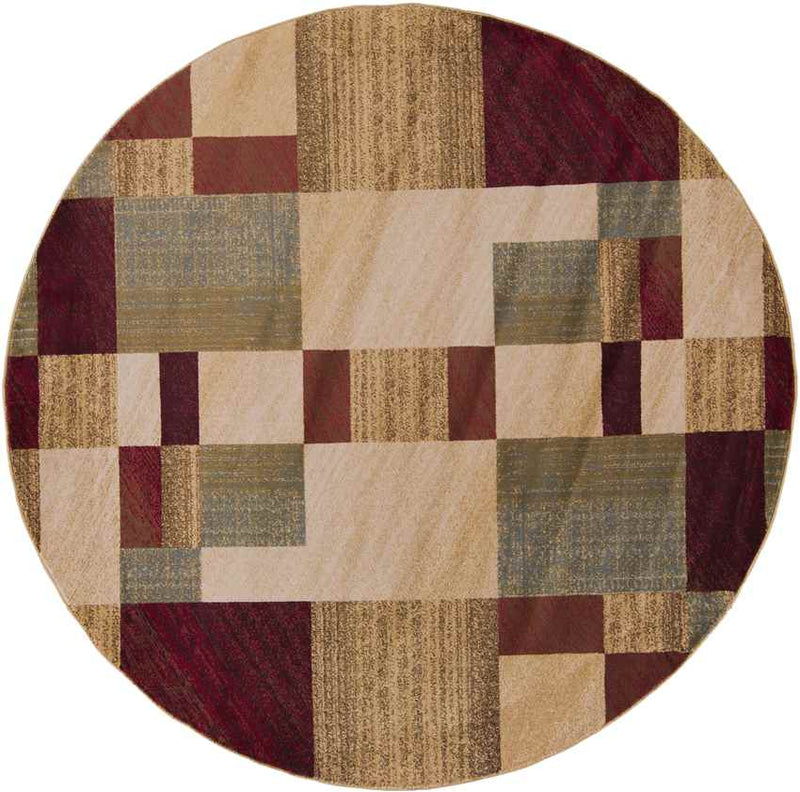 Redcliff Modern Dark Red Area Rug