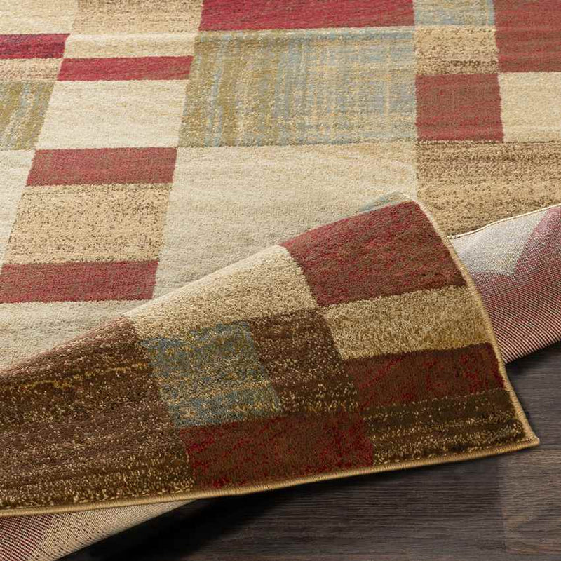 Redcliff Modern Dark Red Area Rug