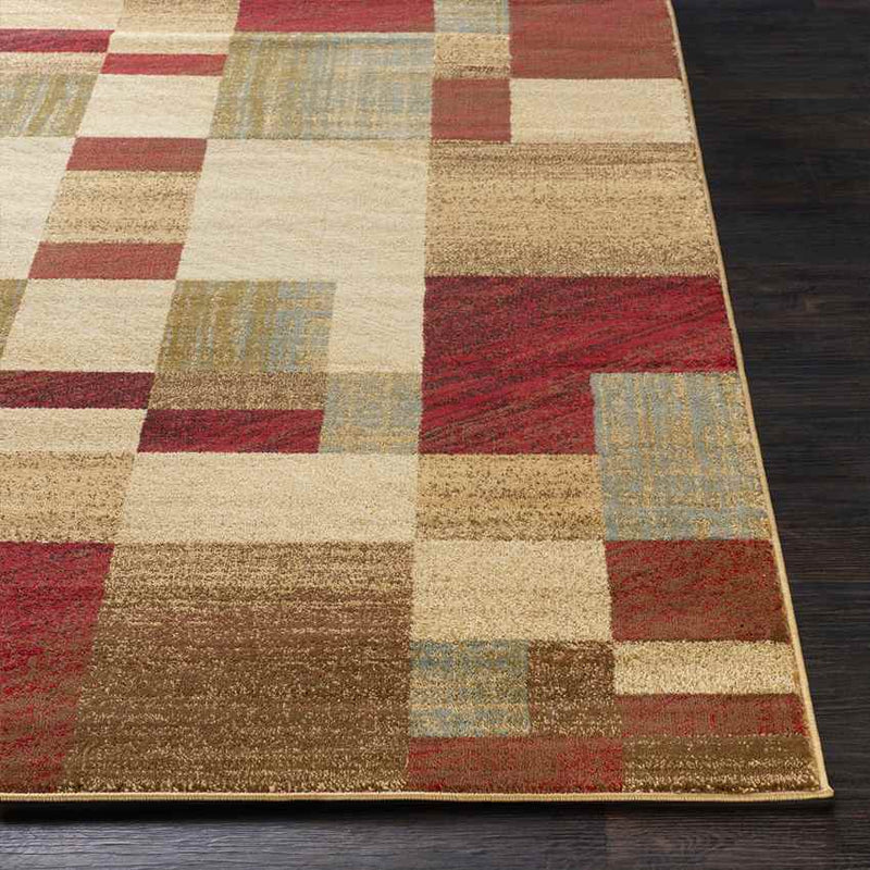 Redcliff Modern Dark Red Area Rug