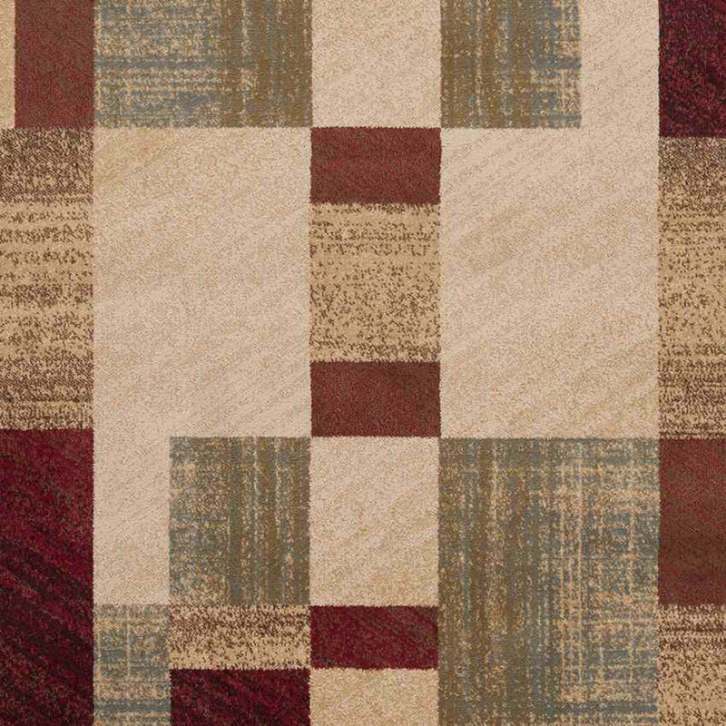 Redcliff Modern Dark Red Area Rug