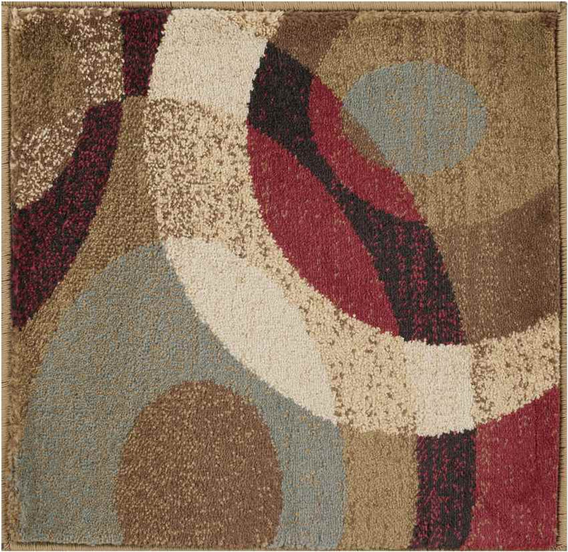 Redwater Modern Dark Red Area Rug