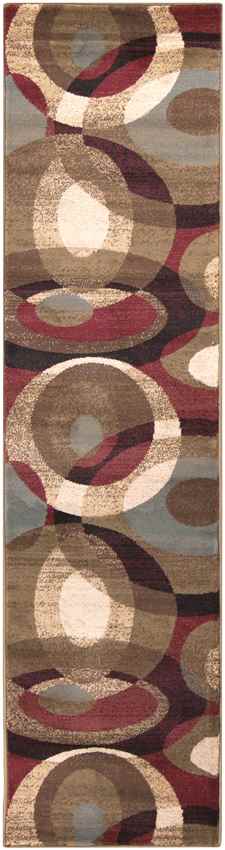 Redwater Modern Dark Red Area Rug