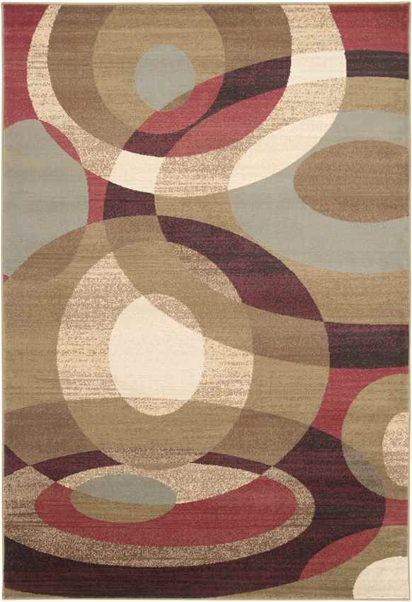 Redwater Modern Dark Red Area Rug