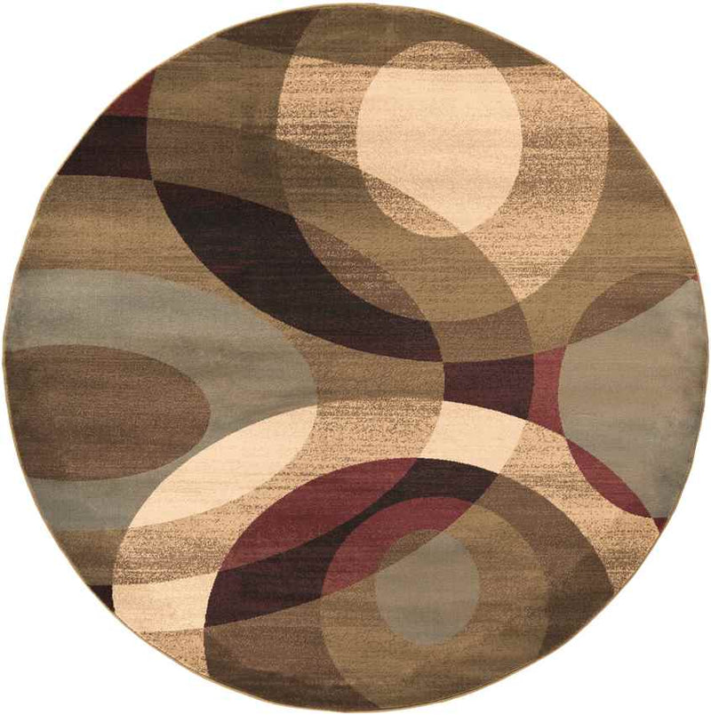 Redwater Modern Dark Red Area Rug