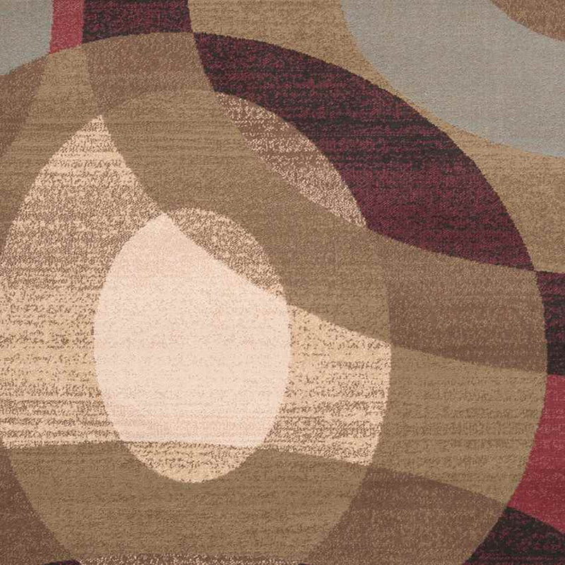 Redwater Modern Dark Red Area Rug