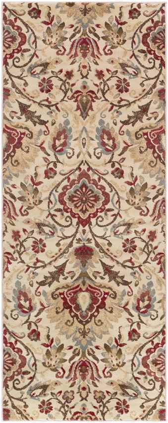 Stavely Traditional Dark Red Area Rug