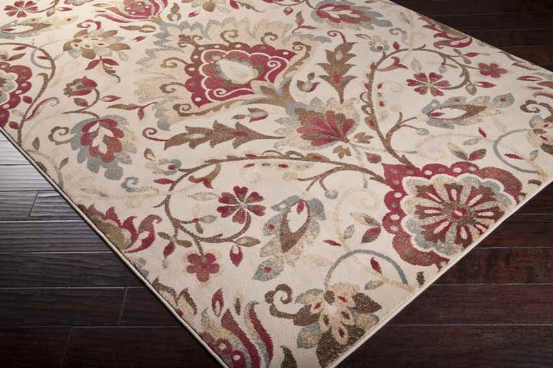 Stavely Traditional Dark Red Area Rug