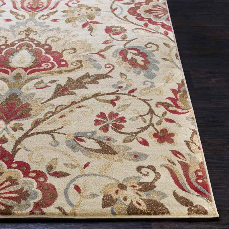 Stavely Traditional Dark Red Area Rug