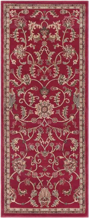 George Traditional Brick Area Rug