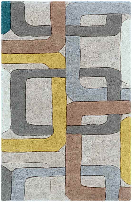 Tofield Modern Gray/Ivory/Mustard Area Rug