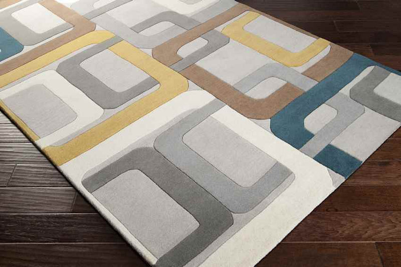 Tofield Modern Gray/Ivory/Mustard Area Rug