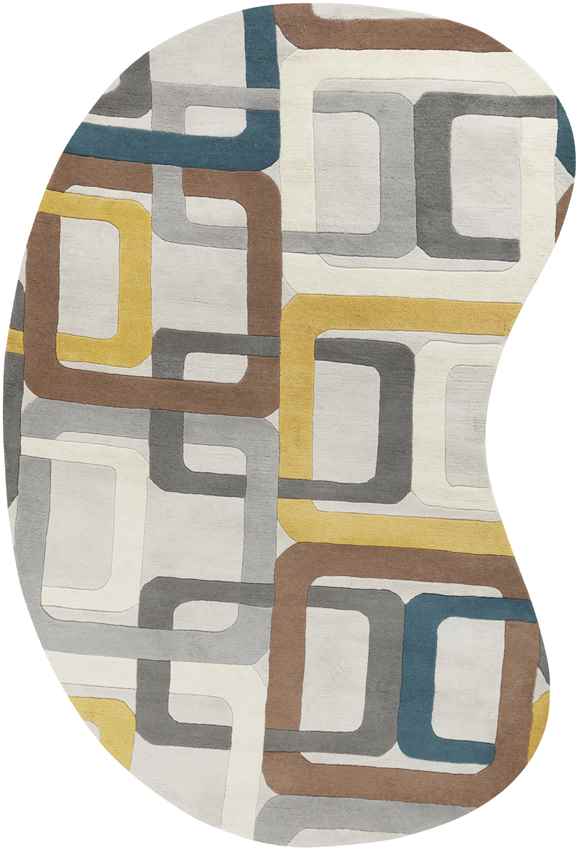 Tofield Modern Gray/Ivory/Mustard Area Rug