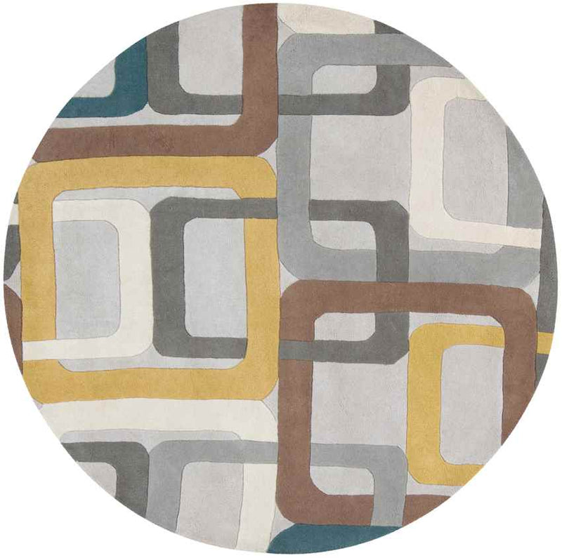 Tofield Modern Gray/Ivory/Mustard Area Rug