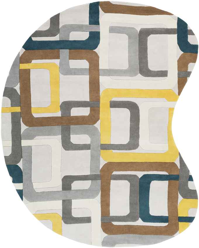 Tofield Modern Gray/Ivory/Mustard Area Rug