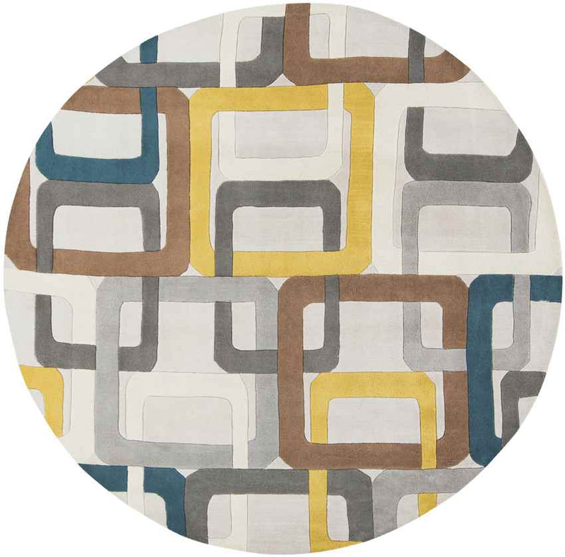 Tofield Modern Gray/Ivory/Mustard Area Rug