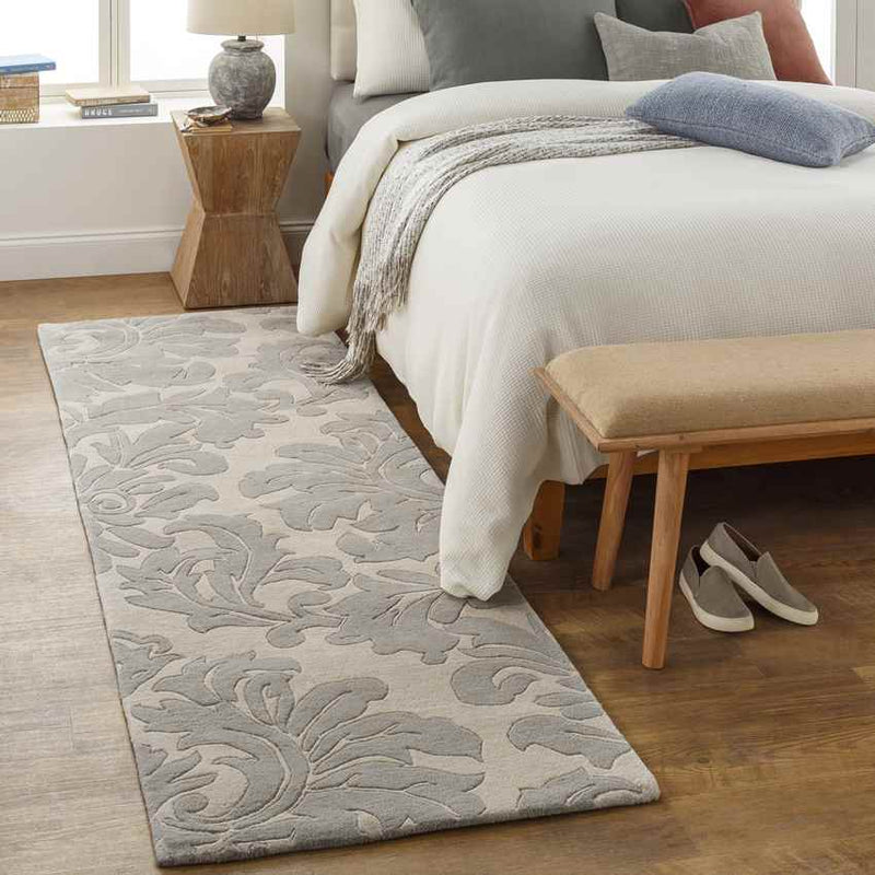 Trochu Traditional Medium Gray Area Rug