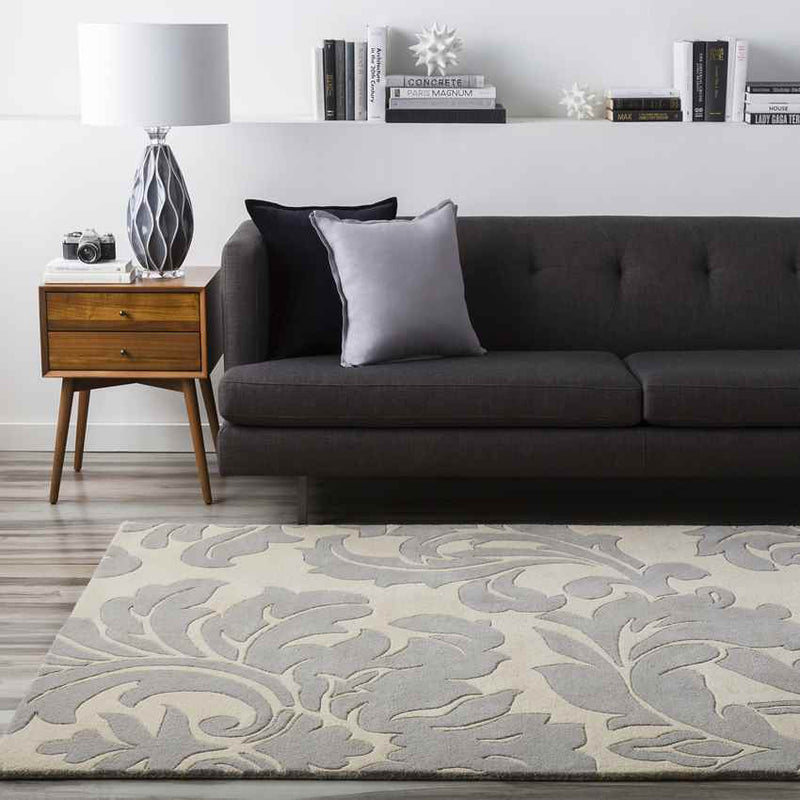 Trochu Traditional Medium Gray Area Rug