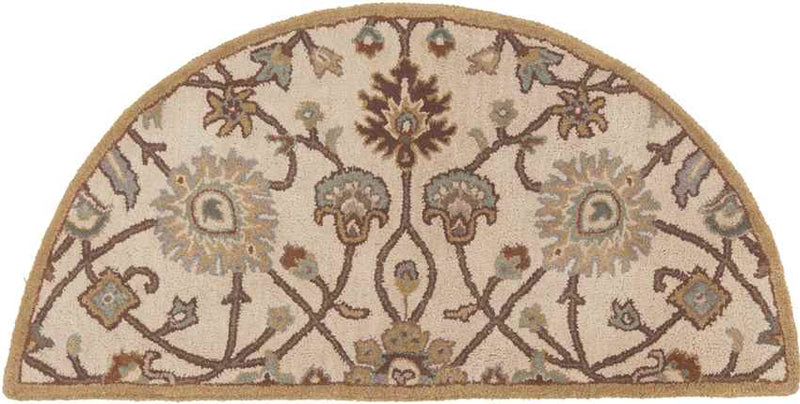 Two Hills Traditional Khaki Area Rug