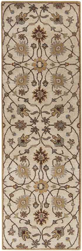 Two Hills Traditional Khaki Area Rug