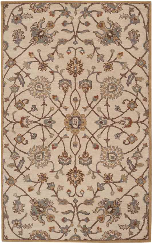 Two Hills Traditional Khaki Area Rug