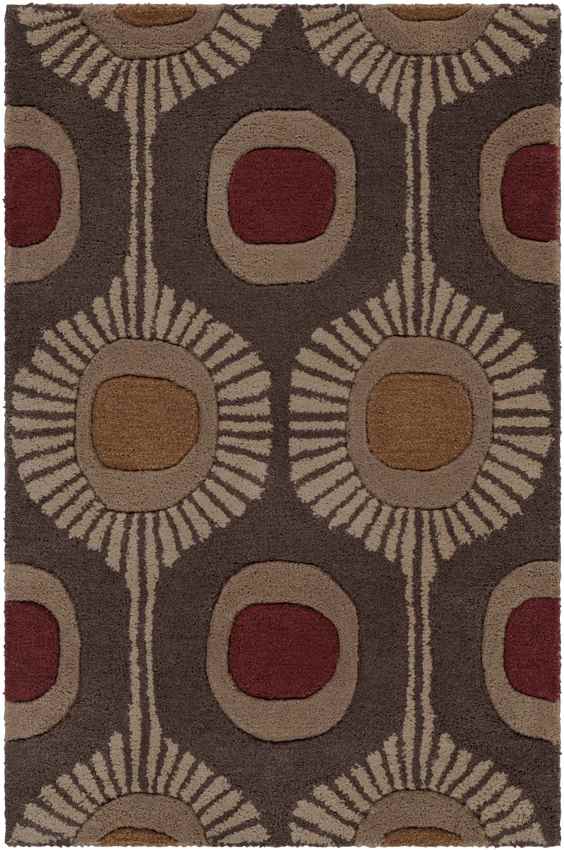 Viking Modern Dark Brown Area Rug