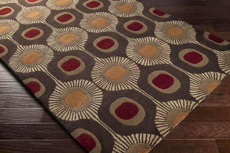 Viking Modern Dark Brown Area Rug