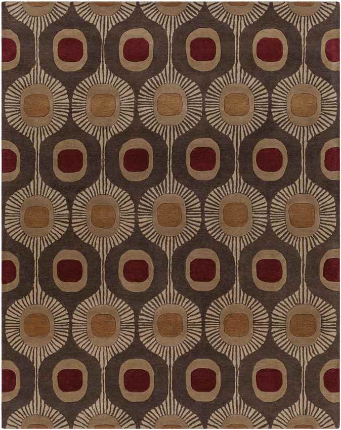 Viking Modern Dark Brown Area Rug