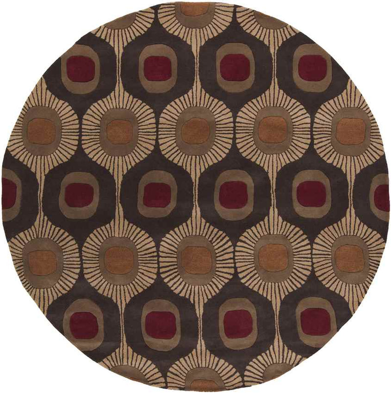 Viking Modern Dark Brown Area Rug