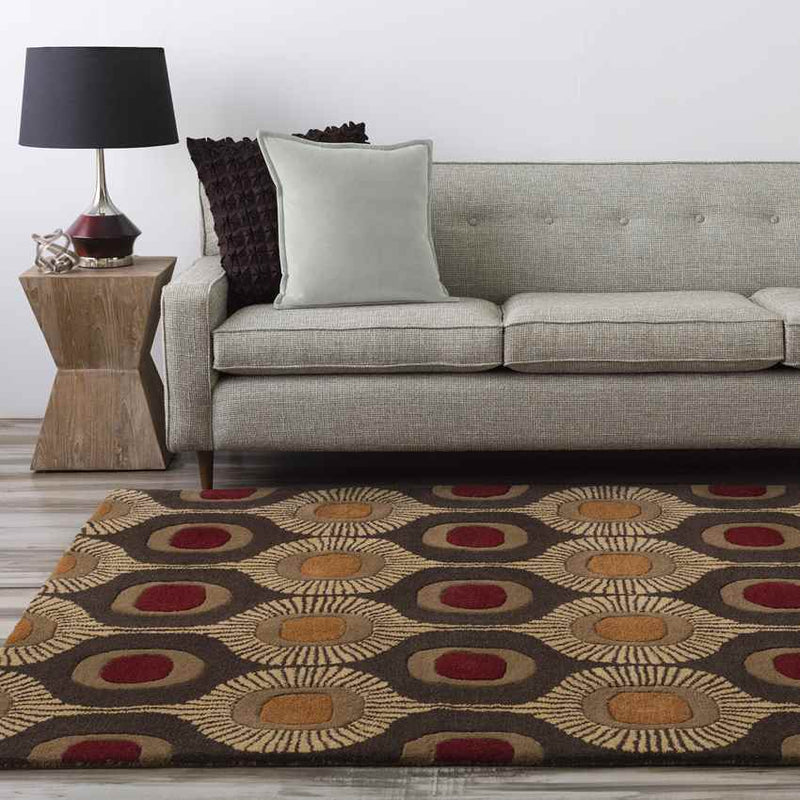 Viking Modern Dark Brown Area Rug