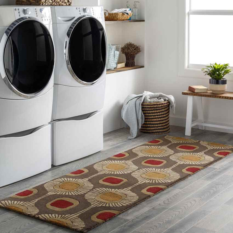 Viking Modern Dark Brown Area Rug