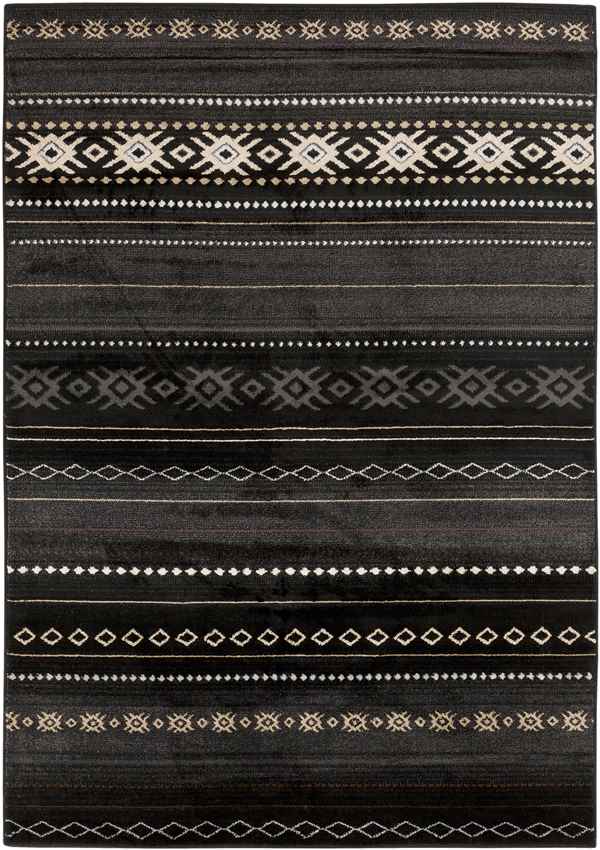 Creston Rustic Black Area Rug