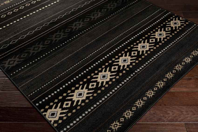 Creston Rustic Black Area Rug