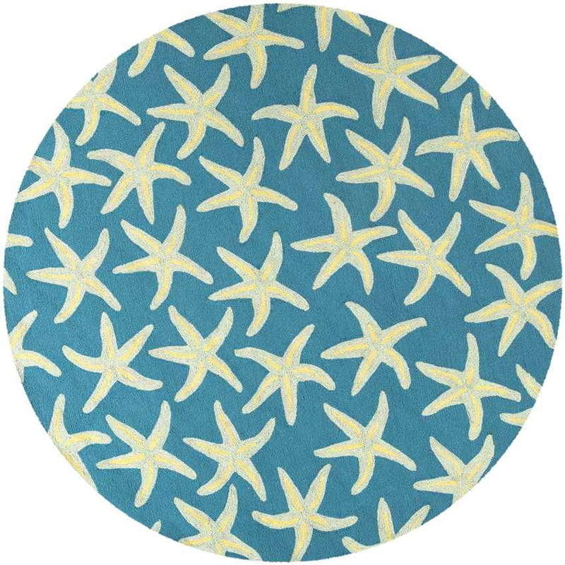 Halluin Coastal Bright Blue Area Rug