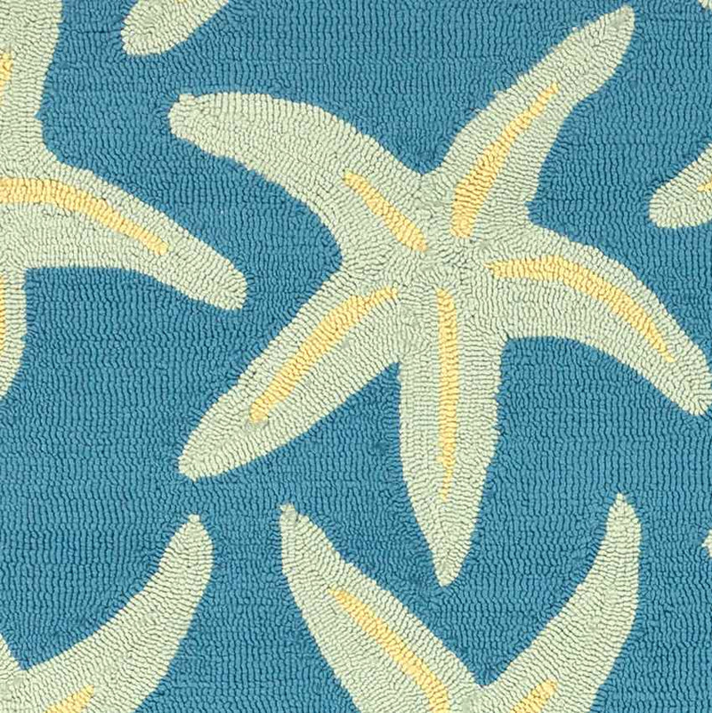 Halluin Coastal Bright Blue Area Rug